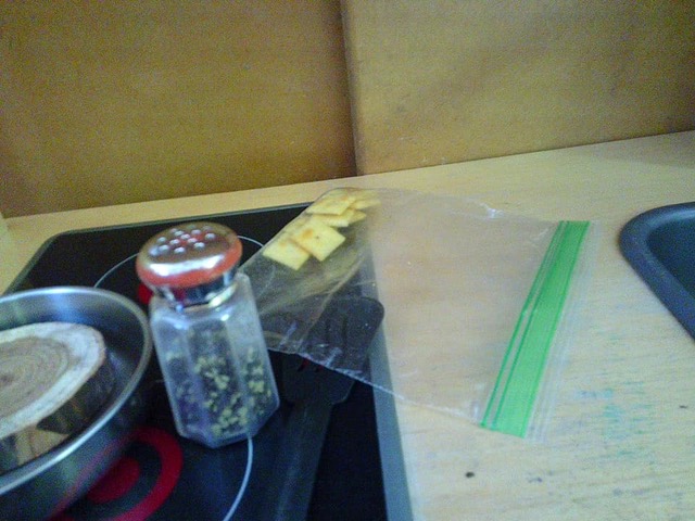A photo of their favorite snack: white cheddar cheese its.